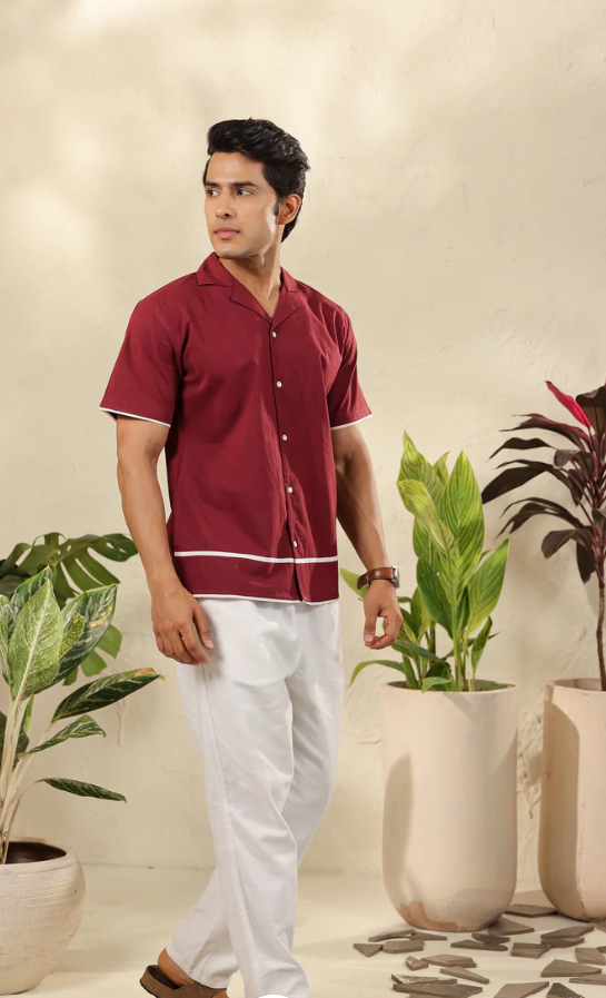 Wine Edge Minimal Shirt