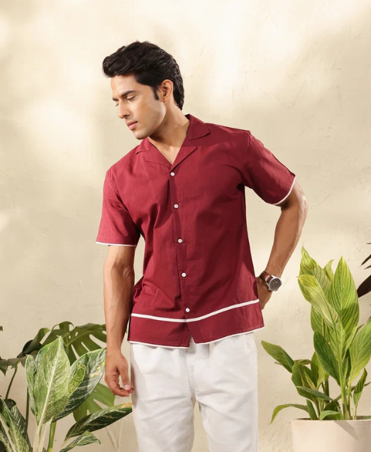 Wine Edge Minimal Shirt