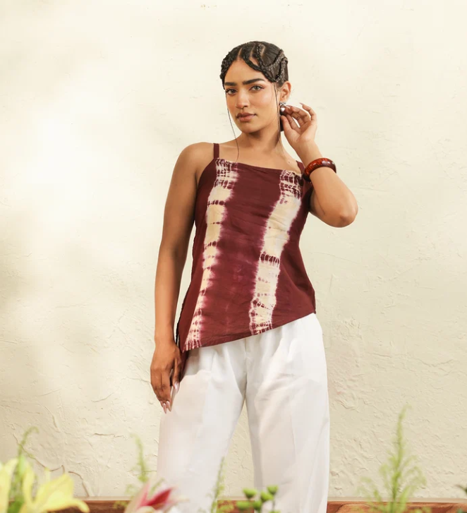 Maroon Drift Cami Set