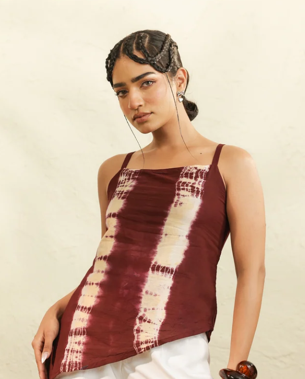 Maroon Drift Cami Set
